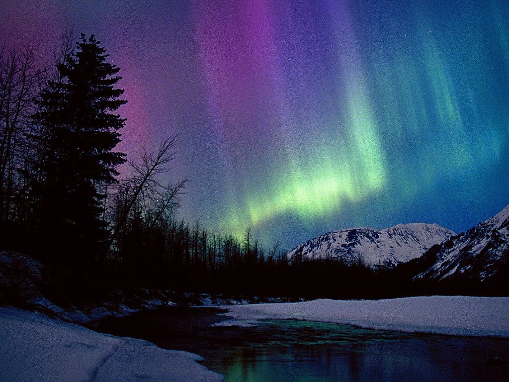 Northern Lights Over Portage River Valley, Alaska